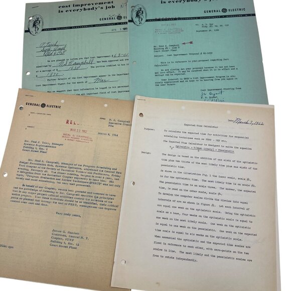 GE Defense Electronics Cost Improvement Letters & Award Docs 1950s–80s Lot - Picture 3 of 6